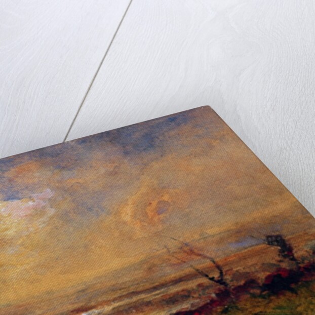 Sunset on the plain, c.1868 by Auguste Francois Ravier