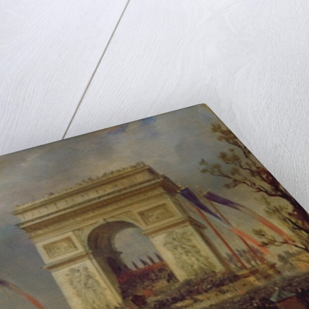 Fete de la Fraternite at the Arc de Triomphe, Place de l'Etoile, Paris om 20th April 1848 by Hippolyte Victor Valentin Sebron