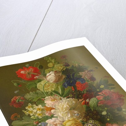 Flowers in a vase on a marble console table, 1816 by Jan Frans van Dael