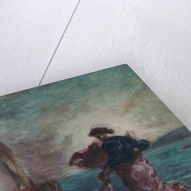 Christ walking on water and reaching out his hand to save Saint Peter by Ferdinand Victor Eugene Delacroix