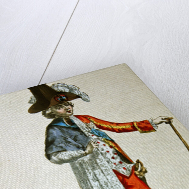 Monsieur des Trois Etats, caricature on the Three Estates of France before the Revolution by French School