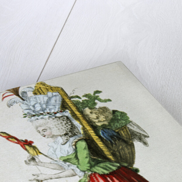 Madame des Trois Etats, caricature on the Three Estates of France before the Revolution by French School