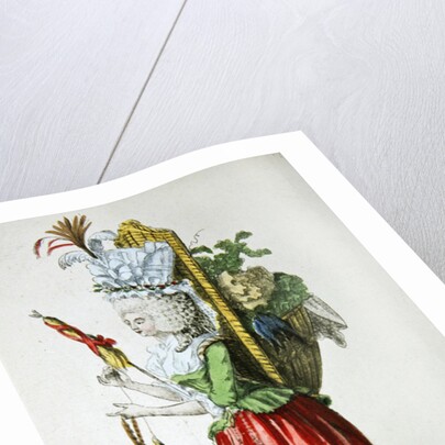 Madame des Trois Etats, caricature on the Three Estates of France before the Revolution by French School