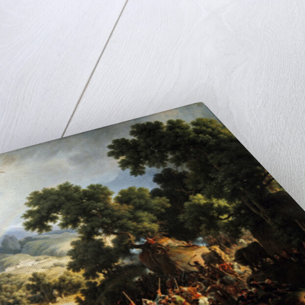 General Lejeune. captured and stripped naked by Spanish guerilla troops, is rescued by Don Juan Padalea, 1815 by Louis Lejeune