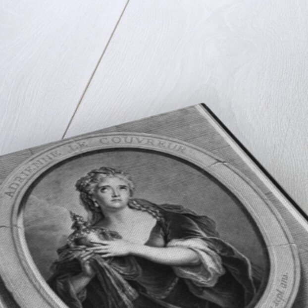 Adrienne Lecouvreur engraved by Pierre Drevet by Charles Antoine Coypel