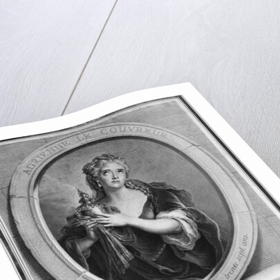 Adrienne Lecouvreur engraved by Pierre Drevet by Charles Antoine Coypel