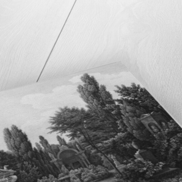 First view of the great garden, Musee des Monuments Francais, Paris by Jean Lubin Vauzelle