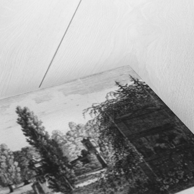 Musee des Monuments Francais, Paris, view of the Jardin Elysee from the tomb of Rene Descartes by Alexandre Marie Lenoir