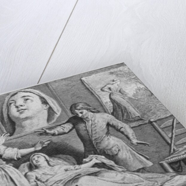 Miraculous healing of a blind woman, Marie Carteri, on the tomb of Deacon Francois de Paris by French School