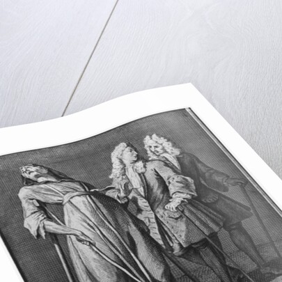 Miraculous healing of a paralytic, Marie-Anne Couronneau, on the tomb of Deacon Francois de Paris at the parish cemetery Saint-Medard in Paris, 13th June 1731 by French School