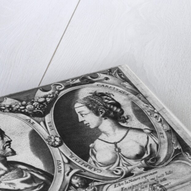 Pierre de Ronsard, aged 27 and Cassandre Salviati by Claude Mellan