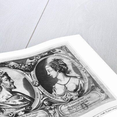 Pierre de Ronsard, aged 27 and Cassandre Salviati by Claude Mellan