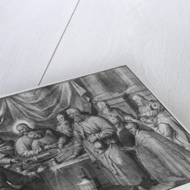 Life of Christ, the Last Supper, preparatory study of tapestry cartoon for the Church Saint-Merri in Paris, c.1585-90 by Henri Lerambert