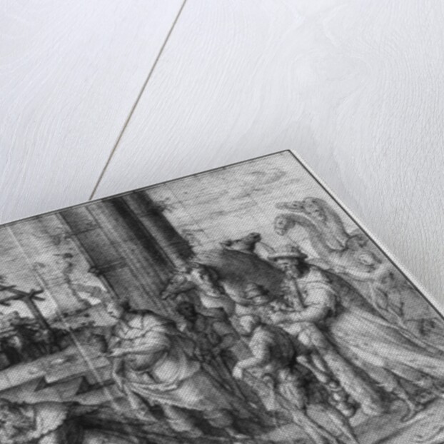 Life of Christ, Adoration of the Magi, preparatory study of tapestry cartoon for the Church Saint-Merri in Paris, c.1585-90 by Henri Lerambert