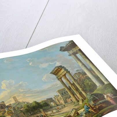 View of Campo Vaccino in Rome, 1740 by Giovanni Paolo Pannini or Panini