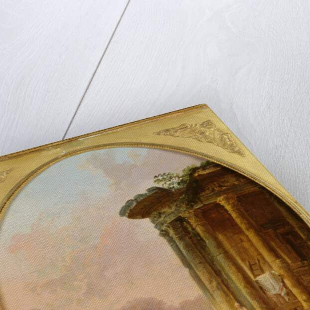 Temple of Vesta and the Arch of Janus Quadrifons by Hubert Robert