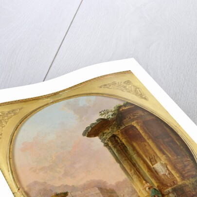 Temple of Vesta and the Arch of Janus Quadrifons by Hubert Robert