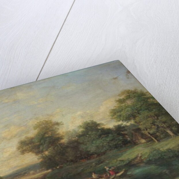 Landscape at the edge of a river by Jules Andre