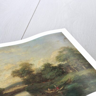 Landscape at the edge of a river by Jules Andre