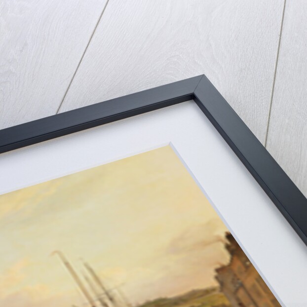 View of the commercial port at Cherbourg by Theodore Deslinieres