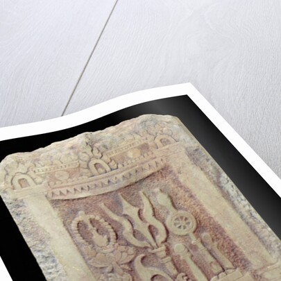 Brahman stele depicting the Trimurti, 2nd - 7th century by Cambodian Cambodian