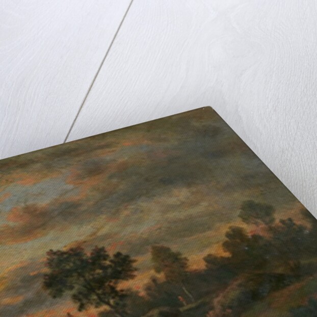 Landscape at sunset by Theodore Rousseau