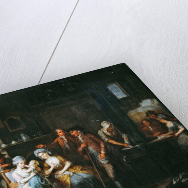 Interior scene by Antoine Francois Saint-Aubert