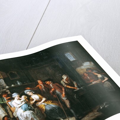 Interior scene by Antoine Francois Saint-Aubert