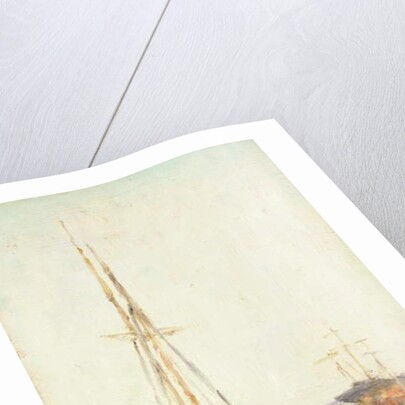 Boats on a canal by Stanislas Victor Edouard Lepine