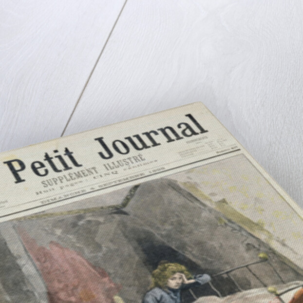 Title page depicting the martyrdom of children, the little Guyon by F.L. & Tofani Oswaldo Meaulle