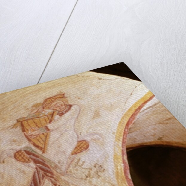 David playing on the harp by French School