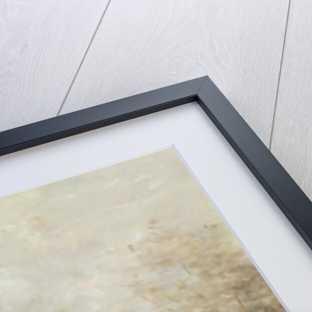 Fishermen moored at a bank by Jean Baptiste Camille Corot