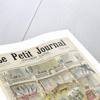 Title page depicting the mid-Lent parade in front of the Petit Journal offices by Henri Meyer