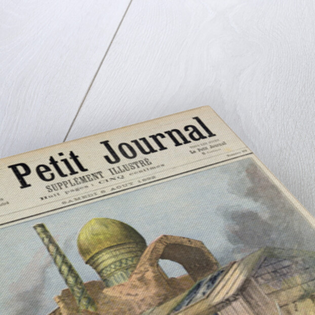 Title page depicting the troubles in Astrakhan during the time of cholera in Russia by Henri Meyer