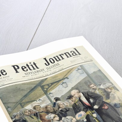 Title page depicting the presidential trip of Felix Faure to Britain by Fortune Louis Meaulle