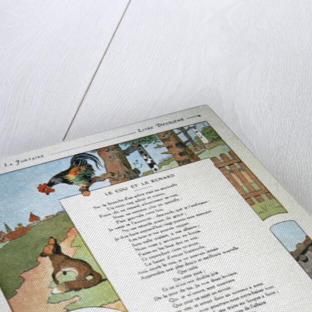 The cockerel and the fox by Benjamin Rabier