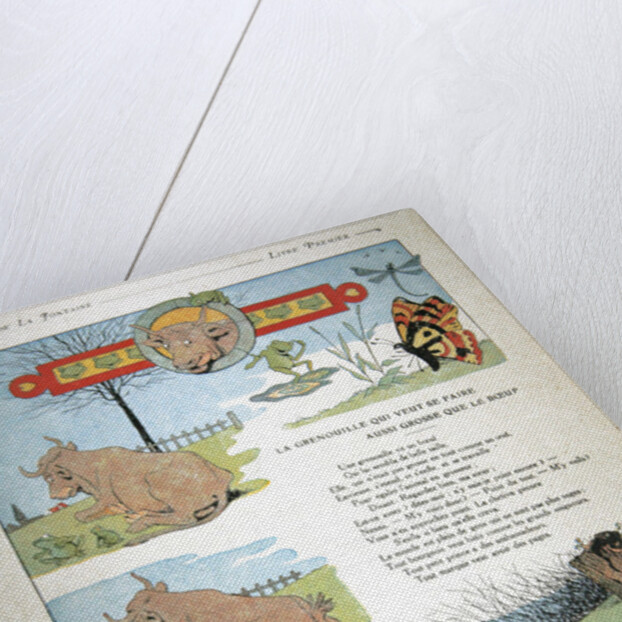 The frog who wanted to be as fat as the bull by Benjamin Rabier