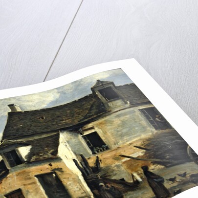 Courtyard of a bakery near Paris, or Courtyard of a House near Paris, c.1865-70 by Jean Baptiste Camille Corot