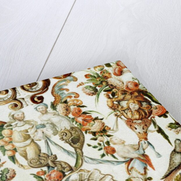 Decor enlivened by flowers, characters and a bird by Tomas Ferrer