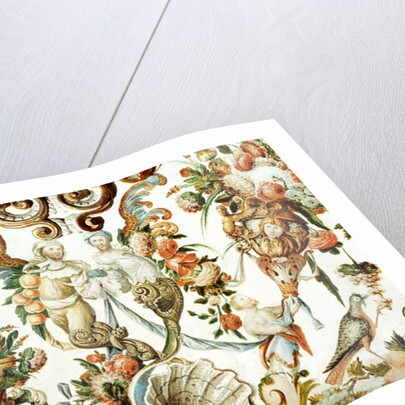 Decor enlivened by flowers, characters and a bird by Tomas Ferrer