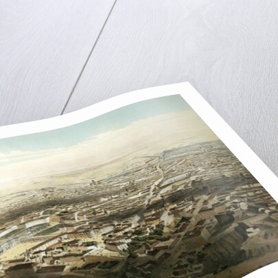 General view of Madrid taken from the Bridge of Segovia, 1854 by Alfred Guesdon