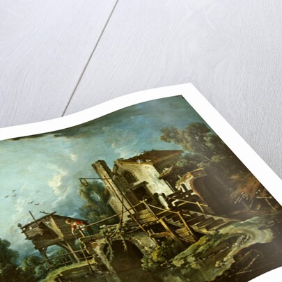 The Quiquengrogne windmill at Charenton, or the Charenton Windmill, c.1750-60 by Francois Boucher