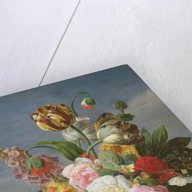 Bouquet of flowers in a vase by Jan Frans van Dael