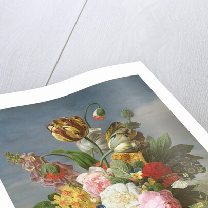 Bouquet of flowers in a vase by Jan Frans van Dael