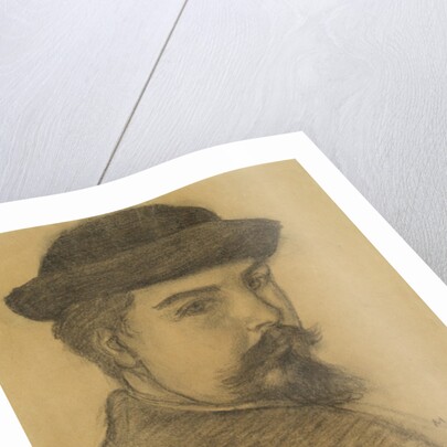 Portrait of the artist in a black hat by Maurice Denis