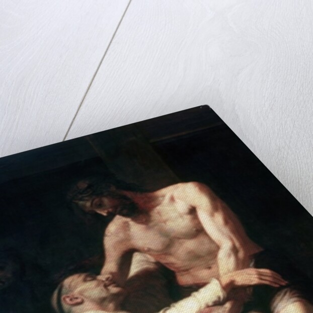 Christ Embracing St. Bernard by Francisco Ribalta