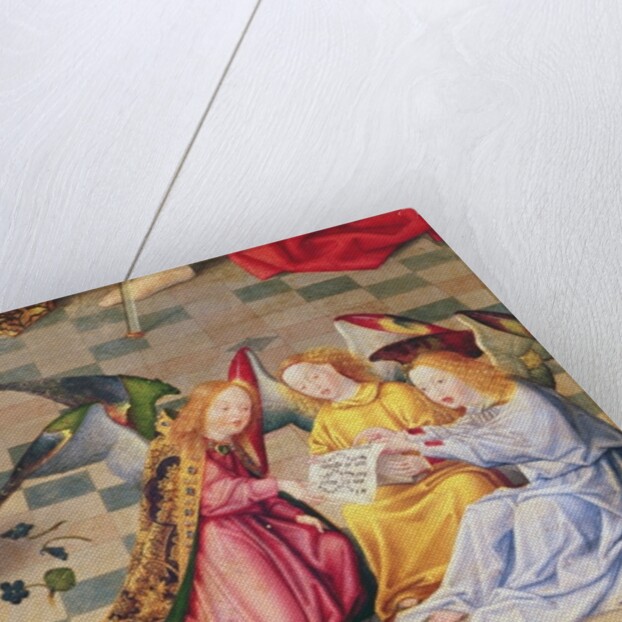 Angel musicians from the right panel of the altarpiece of the Seven Joys of the Virgin, c.1480 by Master of the Holy Family