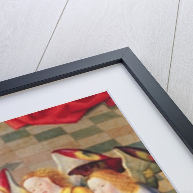 Angel musicians from the right panel of the altarpiece of the Seven Joys of the Virgin, c.1480 by Master of the Holy Family