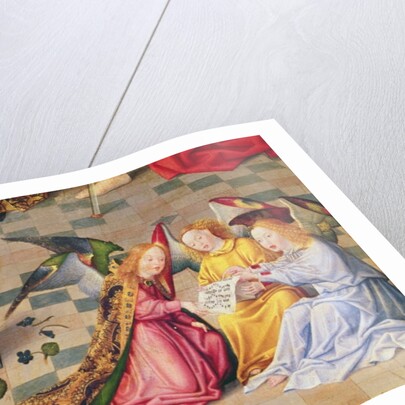 Angel musicians from the right panel of the altarpiece of the Seven Joys of the Virgin, c.1480 by Master of the Holy Family