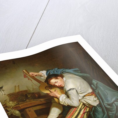 The Guitarist, Or A birdwatcher Grants His Guitar, c.1757 by Jean Baptiste Greuze